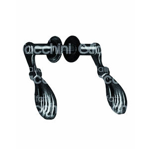 Mango de pata Q.8 x 25mm, negro, fijado - Product Image 1