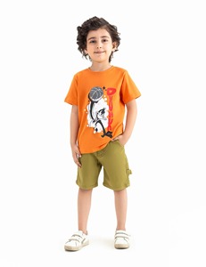 Confortable enfants garçons t-shirt élégant coton tenue décontractée été quotidien porter haut à la mode pour les garçons - Product Image 3