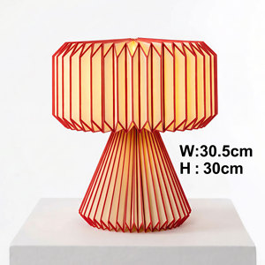 Lampe de table pliable en origami faite à la main, abat-jour en papier au design moderne, idéale pour la chambre à coucher, la salle de lecture, la décoration d'hôtel - Product Image 3