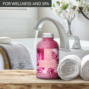 Aromatika Sal Marina Natural de Rosa para Baño 600g con Aceite y Extracto de Rosa de Damasco Rejuvenecedor - Product Image 2