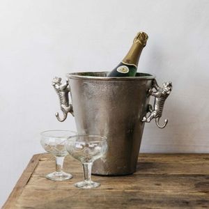 Attractive Aluminium Hammered <b>Wine</b> Coolers and Chillers Most Demanding Classic Designs Ice <b>Basket</b> Silver Color Top Quality Metal - Product Image 5