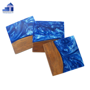 Posavasos de madera ecológicos de gran venta, posavasos de resina epoxi, único para accesorios de mesa, decoración hecha en Vietnam - Product Image 4