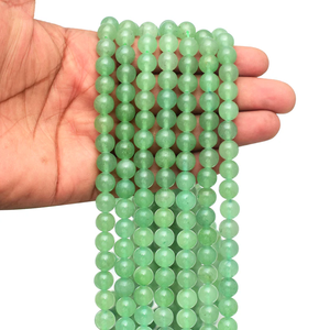 Cuentas de Piedra, Cuentas de Aventurina Verde, Hilo de Cuentas, Joyería de Piedra, Gema Suelta y Lisa, Collar Curativo, Cristal Natural, Mayorista - Product Image 3