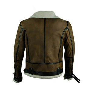 Blouson en cuir de mouton noir pour hommes nouvelle mode qualité blouson en cuir de mouton personnalisé blouson en cuir de mouton personnalisé - Product Image 5