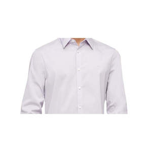Calvin Klein <b>Men's</b> Slim Fit Stretch Solid Purple Poplin <b>Shirt</b> Anti-Wrinkle <b>High</b> <b>Collar</b> Smart Casual Business Style Medium 6XL - Product Image 2