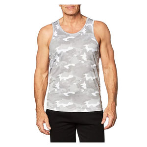 Camisetas sin mangas musculosas para gimnasio para hombre, camisetas lisas transpirables de secado rápido para entrenamiento, camisetas de gimnasio de talla grande personalizables OEM al por mayor - Product Image 1