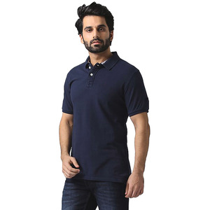 Polo slim haut de gamme pour hommes, décontracté, demi-manches, logo brodé à la mode, respirant, tricoté, haut en coton - Product Image 3