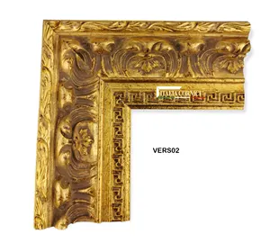 Holzrahmen für Spiegel Fotos Gemälde 100 % Made in Italy Antik Gold Länge 8,5 Zentimeter