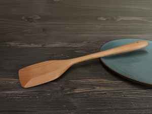 Espátula de madera Mango largo Espátula de cocina Utensilios de cocina Al por mayor Grabado - Product Image 4