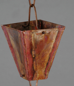 Chaîne de pluie carrée en aluminium au design vintage antique, avec coupelles en cuivre pour l'extérieur – Meilleures ventes – Fournisseurs en gros - Product Image 2