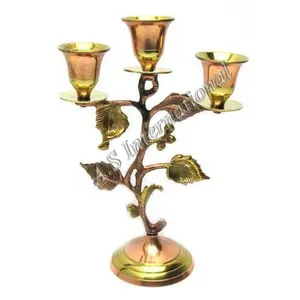 Hot Selling Metal Tree Branch 3 Heads Messing Kandelaar Voor Home Decor Luxe Kaarsstand Decoratie Trouwtafel & Evenementen