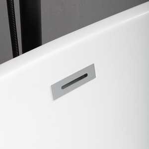 CLARISSA Baignoire ovale autoportante moderne en plastique blanc – Produit de qualité supérieure - Product Image 6