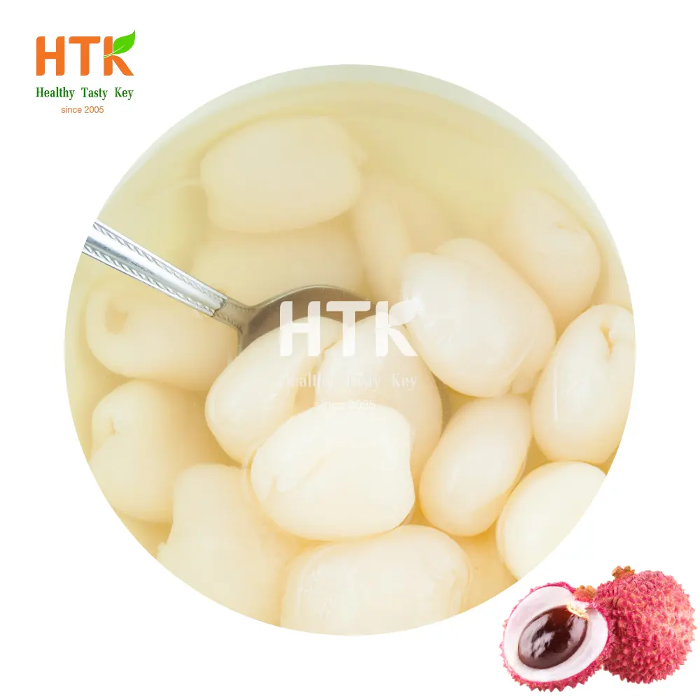 En popüler konserve RAMBUTAN şurup soyulmuş Vietnam kökeni fabrika yiyecek ve içecek çay meyve için