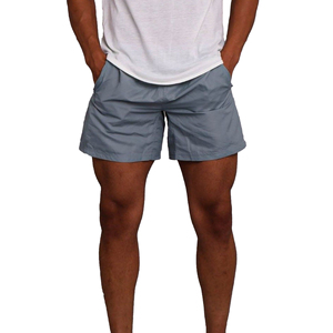 Pantalones Cortos Deportivos Personalizados para Hombre, de Algodón Gris, Casuales, Sólidos, de Secado Rápido, Transpirables, para Entrenamiento, Gimnasio, Deportes y Fitness - Product Image 1