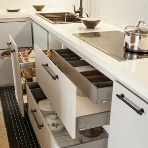 มือจับเฟอร์นิเจอร์อลูมิเนียมอุตสาหกรรม ที่จับตู้ ฐานโลหะผสมสังกะสี ดีไซน์ร่วมสมัย เป็นมิตรกับสิ่งแวดล้อม สำหรับลิ้นชักครัว - Product Image 5