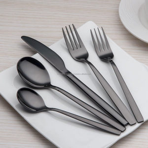Premium Handmade Mirrored Finishing Stainless Steel Flatware Set 5 Pcs Spoon Knife <b>Fork</b> For Wedding Cutlery Event Dining - Product Image 2