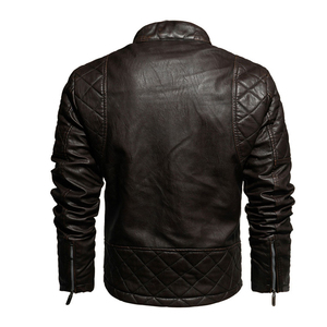 Chaquetas de cuero genuino pesado para hombre más vendidas, cierre de cremallera personalizado, piel de oveja, prendas de vestir, chaqueta para hombre - Product Image 2