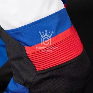 Pantalon de travail en coton à taille haute Tissu teint uni et pantalon droit à rayures incurvées multi-poches pour hommes - Product Image 6