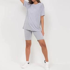 Conjuntos de dos piezas de verano para mujer, camisas y pantalones cortos de manga corta para mujer, conjuntos de pantalones cortos de secado rápido de algodón y poliéster para hombre, OEM - Product Image 2