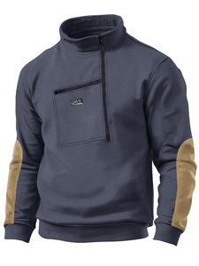 Sweat-shirt respirant pour hommes haut de gamme Design élégant personnalisé chemises pour hommes Premium 100% coton sweats à fermeture éclair - Product Image 2