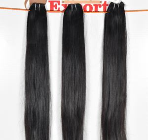 Extensiones de cabello humano de templo indio recto negro sedoso cutícula alineada cruda ninguno procesado químico onda natural virgen natural - Product Image 4