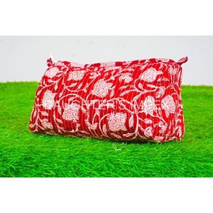 Trousse de Toilette Matelassée Indienne pour Femme, Imprimée à la Main, avec Fermeture Éclair, Durable, Vente en Gros Fabricant - Product Image 3