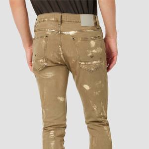 กางเกงยีนส์สกินนี่วินเทจสำหรับผู้ชายกางเกงยีนส์ขาดอินเทรนด์พร้อมสีซีดเหมาะสำหรับลุคในเมืองทุกวัน - Product Image 5