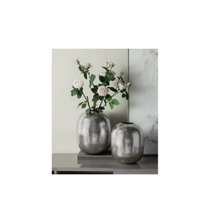Ensemble de 3 vases à fleurs en laiton/fer écologiques pour la maison, mariage, décoration de table créative, grand vase - Product Image 6