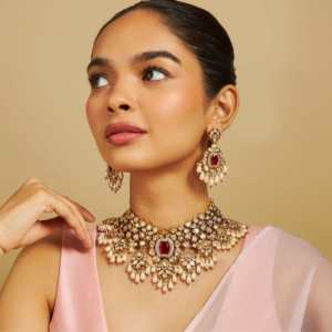 Kundan Necklace 169674 Elegant <b>Wedding</b> <b>Accessory</b> - Product Image 1