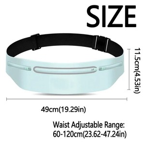 Ajustable reflectante impermeable transpirable poliéster/nylon envolvente cinturón para correr OEM/ODM Fitness Jogging riñonera soporte - Product Image 6