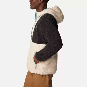 Lightweight <b>Men's</b> <b>Sherpa</b> <b>Hoodie</b> with Zipper Design Best Price Trendy Winter Outfit Solid Pattern Made in Pakistan - Product Image 3
