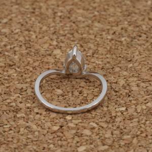 แหวนเพชรเรืองแสงเติบโตในห้องปฏิบัติการที่ไม่ซ้ำกัน10K ลูกแพร์ทอง VVS2ตัด IGI เครื่องประดับหรูหราได้รับการรับรองการหมั้นของขวัญสุดหรูสำหรับผู้หญิง - Product Image 6