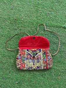 100% Cotton Bohemian Vintage Designer Banjara <b>Bags</b> Embroidered Mirror Work Handmade Clutch <b>for</b> Summer <b>Women's</b> <b>Bucket</b> <b>Bag</b> - Product Image 2