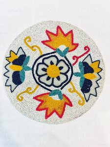 Napperon de table perlé fait main multicolore Look royal Hotel Restaurant Tapis décoratifs et tampons pour cadeaux - Product Image 2