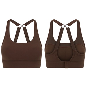 สปอร์ตบราแบบใหม่ เนื้อผ้านุ่มสบายสำหรับผู้หญิง ทรง Racerback เหมาะสำหรับโยคะ ป้องกันการเกิดขุย ใช้สำหรับออกกำลังกายและฟิตเนส - Product Image 5