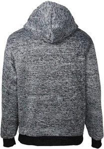 Sweat-shirt à capuche zippé pour homme, en polaire polyester/coton, coupe classique, écologique, brodé, hiver 2024 - Product Image 2