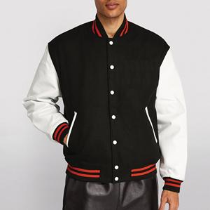 Bombardier Letterman en laine pour hommes, veste universitaire de baseball à col montant, manteau d'hiver à l'extérieur pour les sports universitaires, vente en gros OEM - Product Image 6