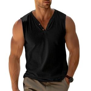 <b>Men's</b> Breathable Eco-Friendly Polyester Knitted Casual <b>Tank</b> <b>Tops</b> 2026 New Single-Breasted Vest O-Neck High Street Style - Product Image 6