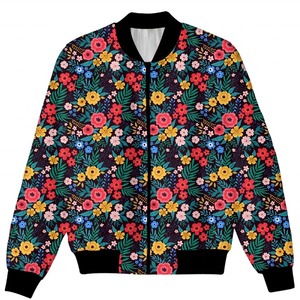 เสื้อแจ็คเก็ตบอมเบอร์แบบซับลิเมชั่นสำหรับผู้ชาย พิมพ์ลายตามสั่ง เสื้อแจ็คเก็ตวาร์ซิตี้ โพลีเอสเตอร์ น้ำหนักเบา จำหน่ายจำนวนมาก - Product Image 1