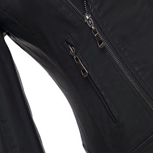 2023ใหม่แจ็กเก็ตหนังเทียมระบายอากาศได้ดีสำหรับผู้หญิงแจ็กเก็ตหนังแท้แฟชั่นแบบครอป - Product Image 6