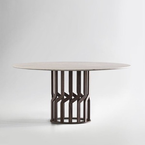 Meubles de salon de style rond moderne pieds en métal argenté Table d'appoint en métal moderne - Product Image 6