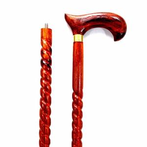 Tanishka Export High Quality Handmade Art Deco Wooden T-Shape Handle Adjustable 2-Fold Brown <b>Walking</b> <b>Stick</b> 90cm - Product Image 1