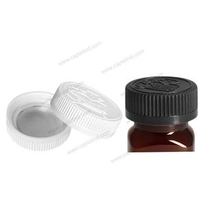 Bouchon en plastique 25mm, 28mm, 33mm, bouchon résistant aux enfants, capuchon côtelé en polypropylène pour bouteille de pilule, bouteille de médicament - Product Image 1