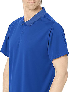 Logo personnalisé solide tricoté de haute qualité à séchage rapide à manches courtes pour hommes chemise - Product Image 4