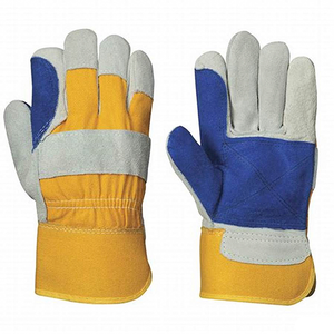 Guantes de trabajo de aparejo al por mayor canadienses Guantes de seguridad de algodón blanco Acentos amarillos Protección industrial Anti-Corte Anti-impacto - Product Image 6