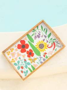 Plateau de service artisanal en bois Art Déco avec travail Meena, forme personnalisée, pour la maison, la cuisine, la table à manger, utilitaire décoratif - Product Image 4