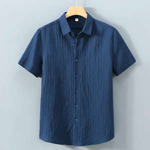 New Fashion <b>Bamboo</b> <b>Fiber</b> Shirt High Quality Mens Casual Short Sleeve Shirt Lightweight Summer Wear - Product Image 4