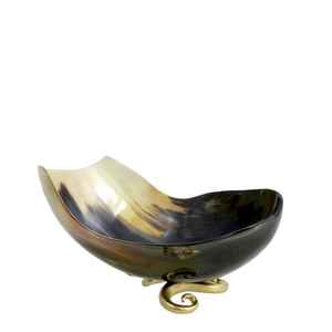 BUFFOLA Cuenco de cuerno estilo Ángel de color natural hecho a mano Utensilios de cocina sostenibles profundos con cuerno genuino a la venta - Product Image 4