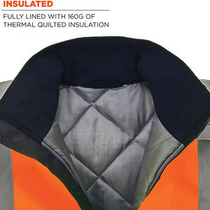 Chaqueta de Trabajo para Hombre de Alta Visibilidad, Nueva, Invernal, Reflectante, Transpirable, de Poliéster, con Certificación CE, de Alta Calidad - Product Image 3