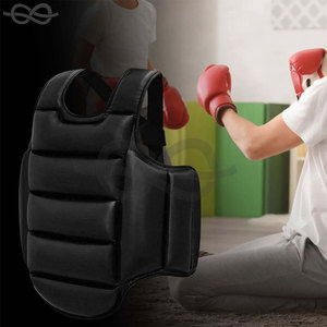 Gilet de protection karaté poitrine garde bouclier réglable adultes enfants Arts martiaux lourd poinçonnage Muay Thai équipement de sécurité Durable - Product Image 4